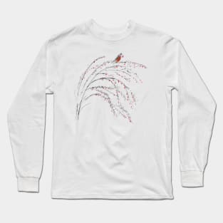 Robin on a goji bush Long Sleeve T-Shirt